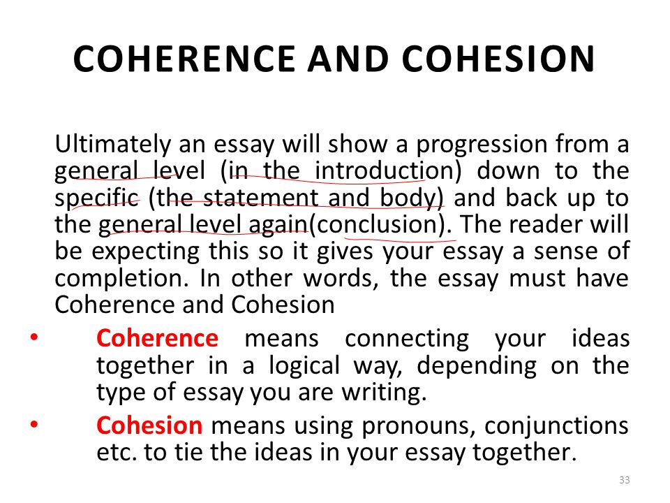 Methodology: Coherence and cohesion